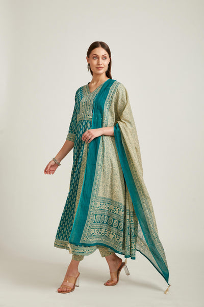 Neeru's D Rama Color Cotton Fabric Salwar Kameez