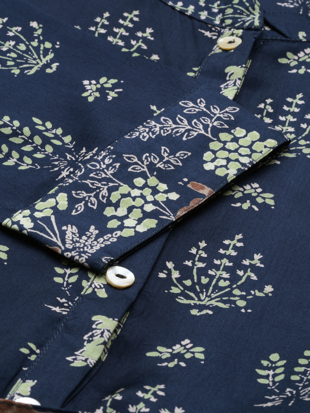 Neerus Blue Shantoon printed kurti - detail view 4