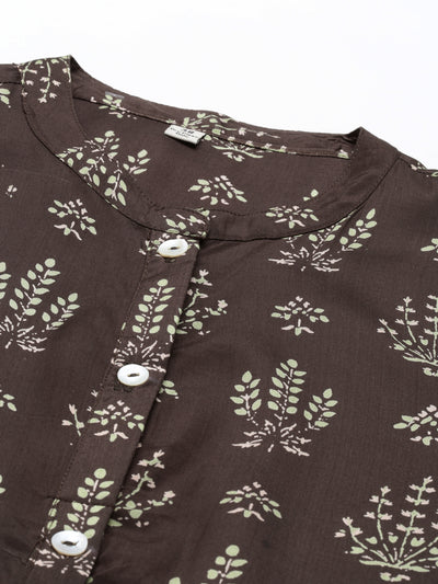 Neeru'S OLIVE Color SANTOON Fabric Kurta