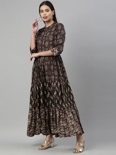 Neeru'S OLIVE Color SANTOON Fabric Kurta