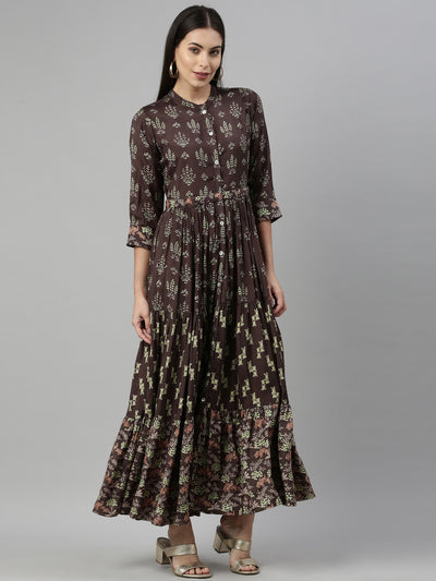 Neeru'S OLIVE Color SANTOON Fabric Kurta