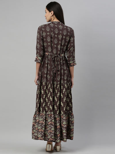Neeru'S OLIVE Color SANTOON Fabric Kurta