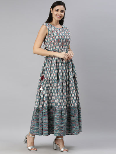 Neeru'S RAMA Color COTTON Fabric Kurta