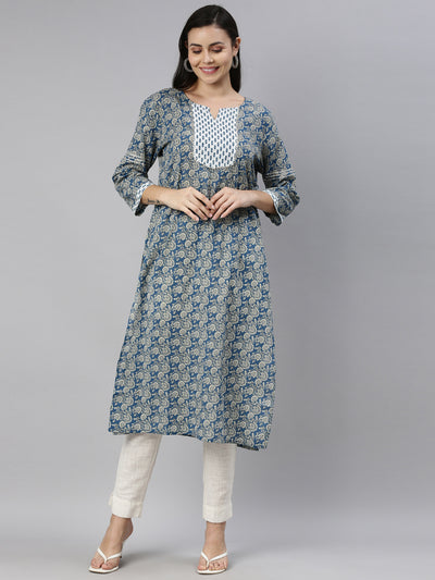 Neeru'S BLUE Color COTTON Fabric Kurta