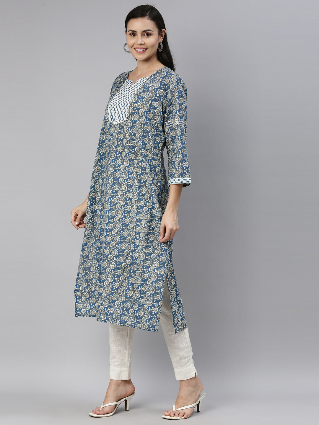 Neeru'S BLUE Color COTTON Fabric Kurta