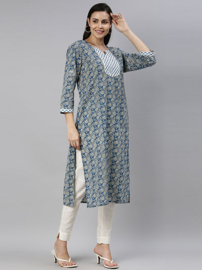Neeru'S BLUE Color COTTON Fabric Kurta