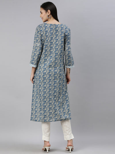 Neeru'S BLUE Color COTTON Fabric Kurta