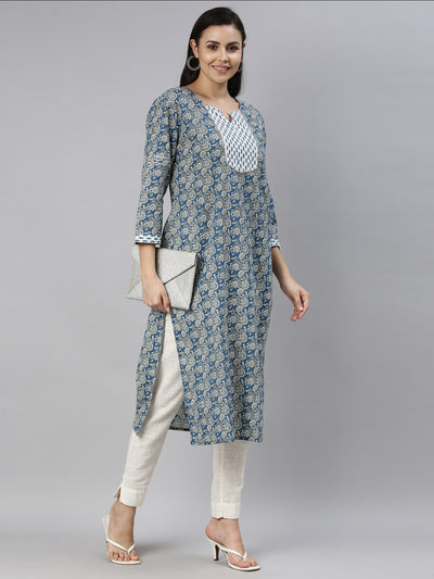 Neeru'S BLUE Color COTTON Fabric Kurta