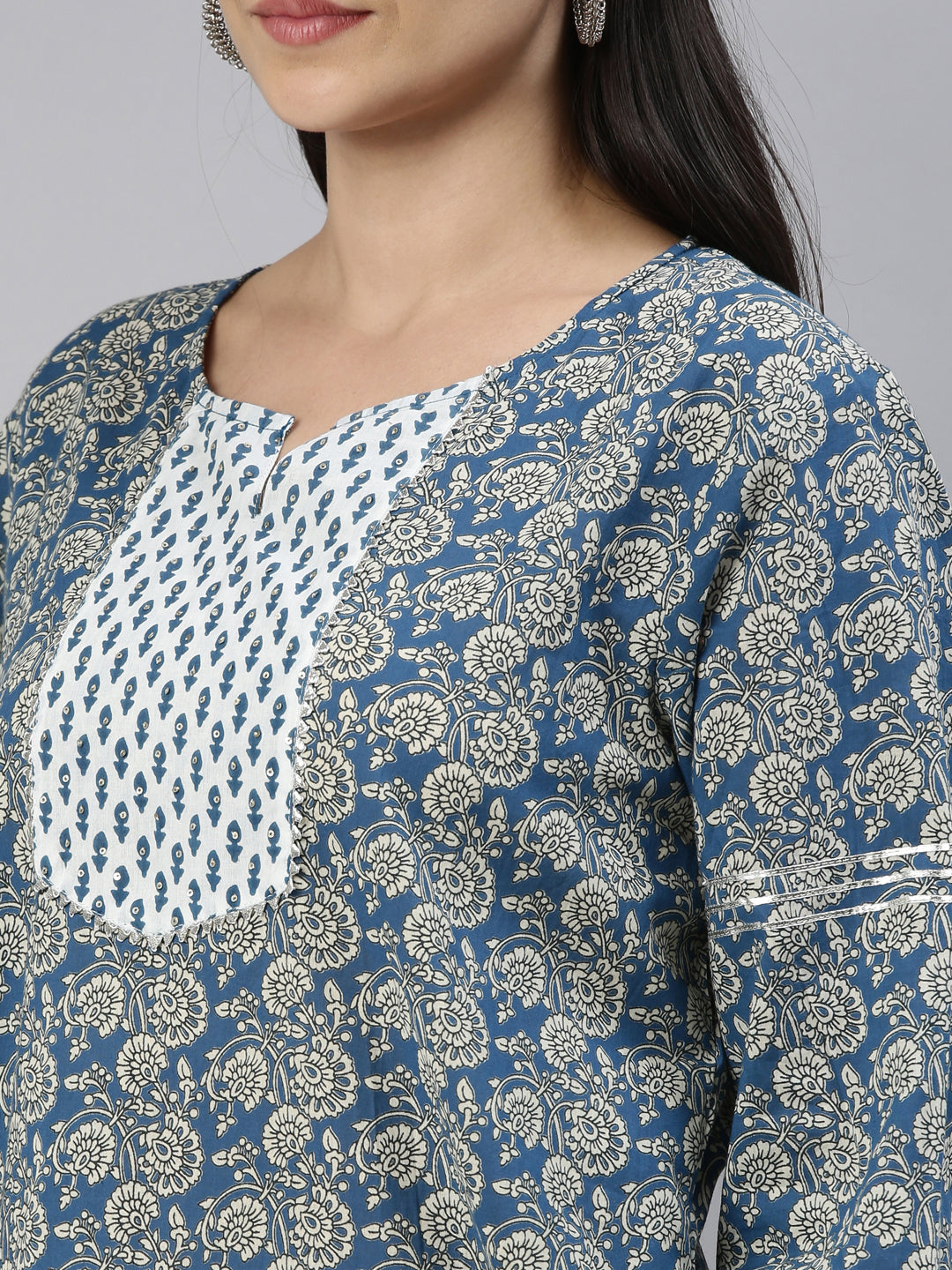 Neeru'S BLUE Color COTTON Fabric Kurta