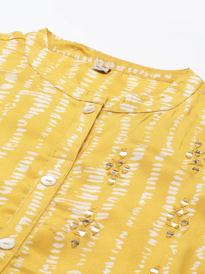 Neeru'S MUSTARD Color SANTOON Fabric Kurta