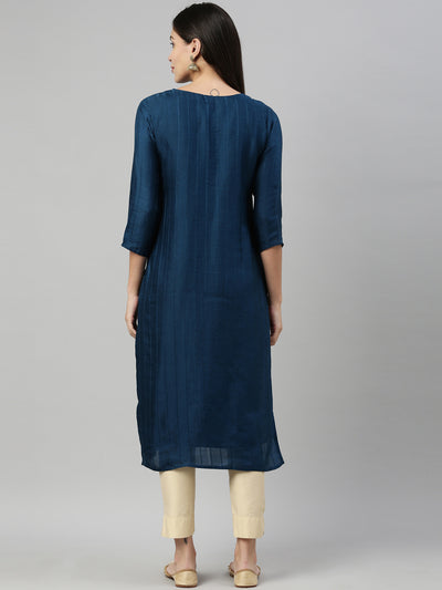 Neeru'S BLUE Color SILK Fabric Kurta
