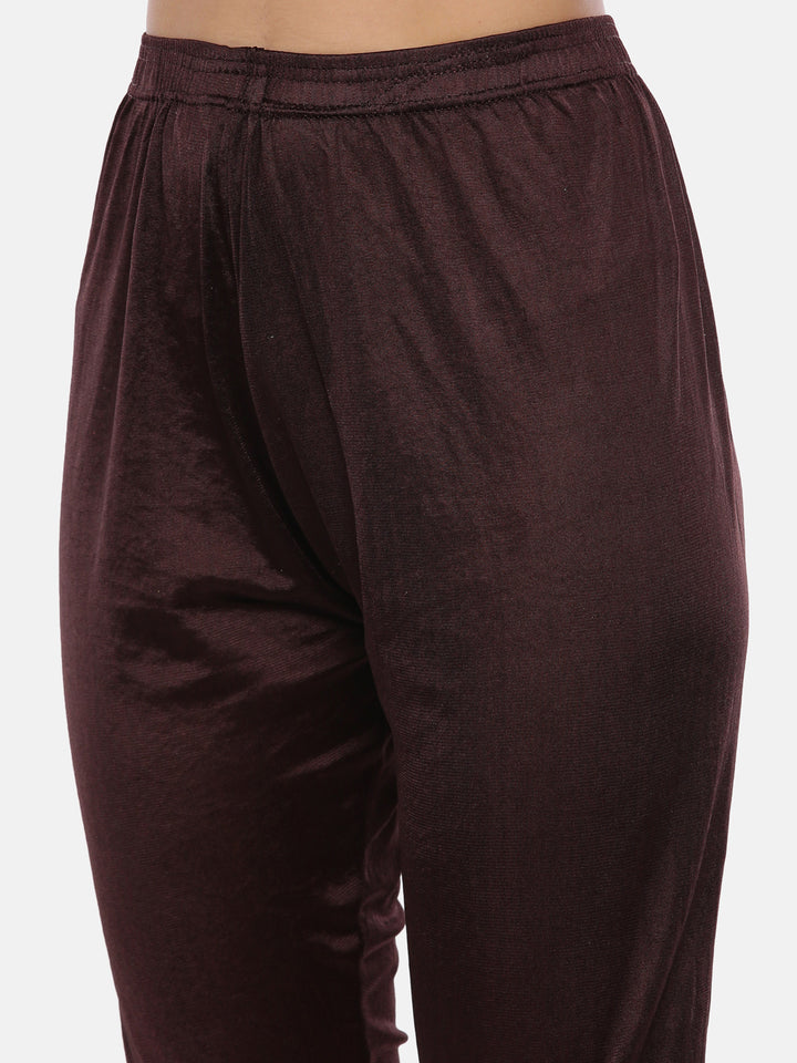 Neerus Brown Color Santoon Fabric Kurta