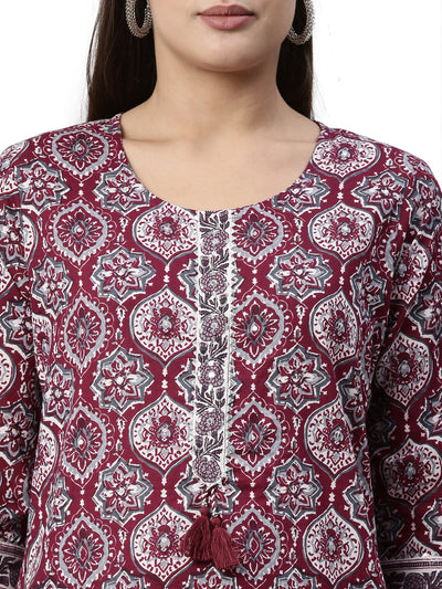Neeru's Purple Color Santoon Fabric Kurta Set