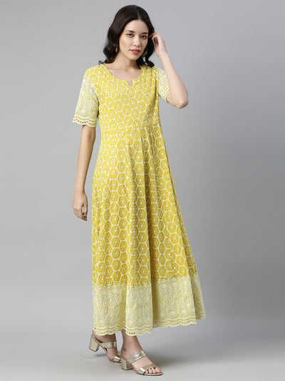 Neeru'S YELLOW color, COTTON fabric Kurta