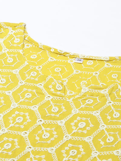 Neeru'S YELLOW color, COTTON fabric Kurta