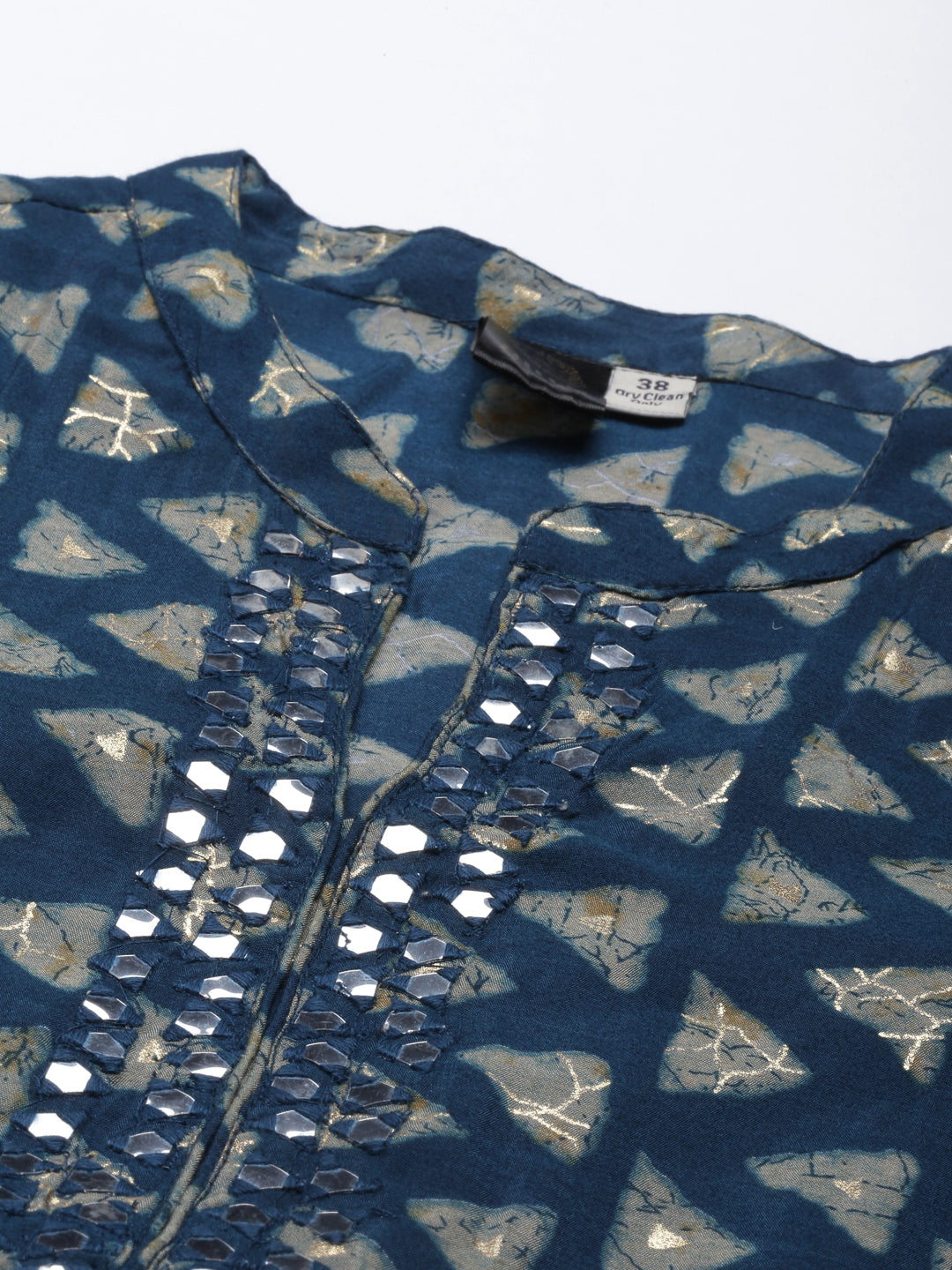 Neerus Blue Color Muslin Fabric Kurta Set