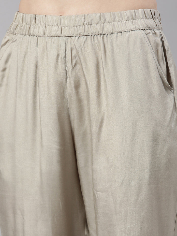 Neerus Blue Color Muslin Fabric Kurta Set