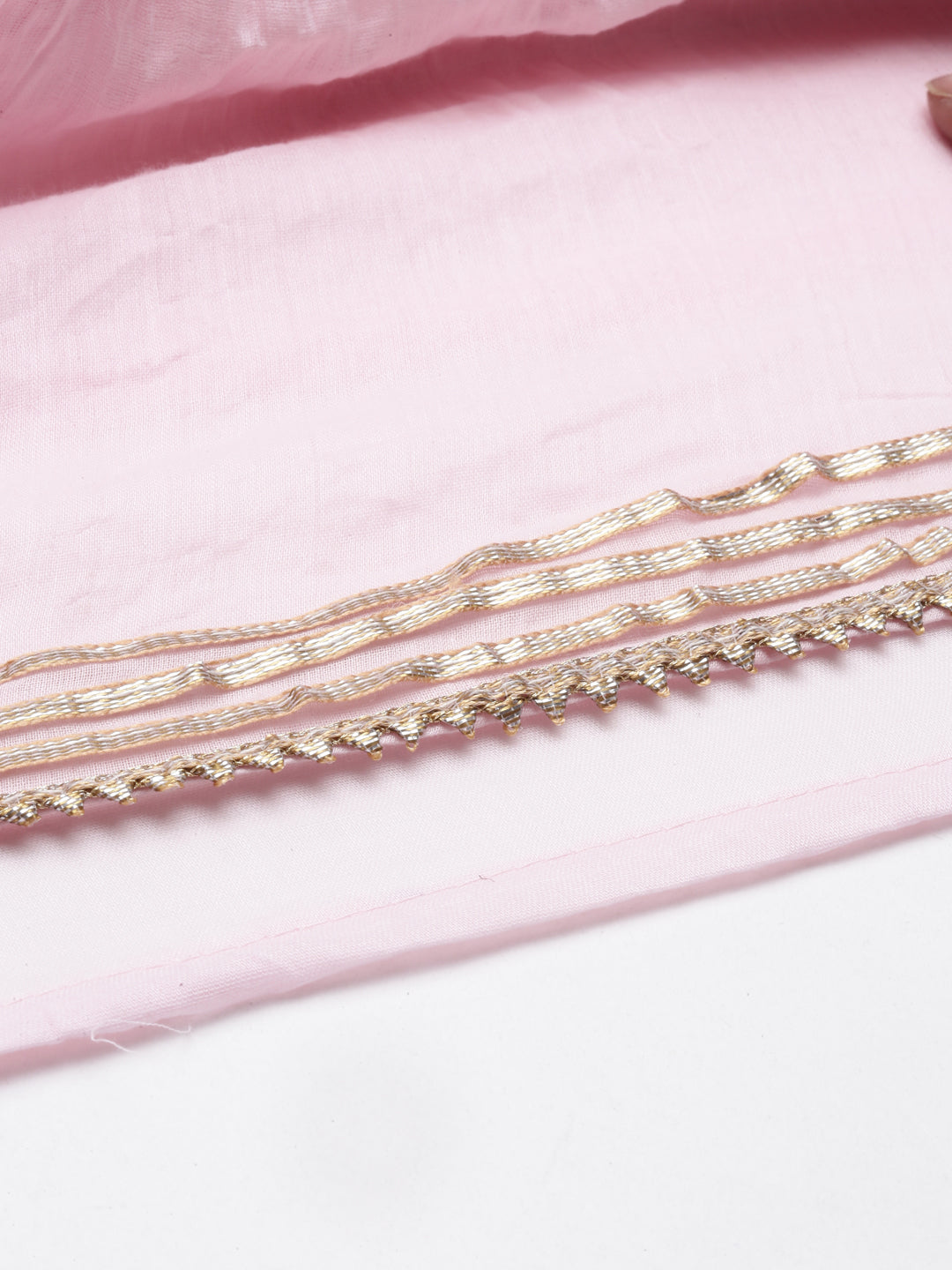 Neerus Pink shantoon printed kurti with dupatta - detail view 4