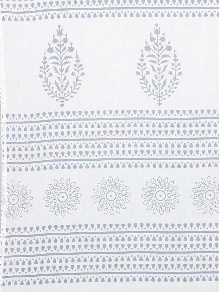 Neerus Indigo Color Cotton Fabric Kurta With Dupatta