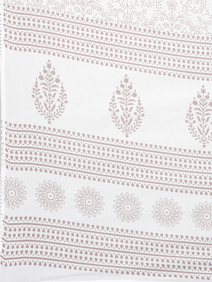 Neerus Lavender Color Cotton Fabric Kurta With Dupatta