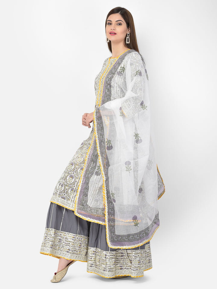 Neerus'S Off White Color Cotton Fabric Suit