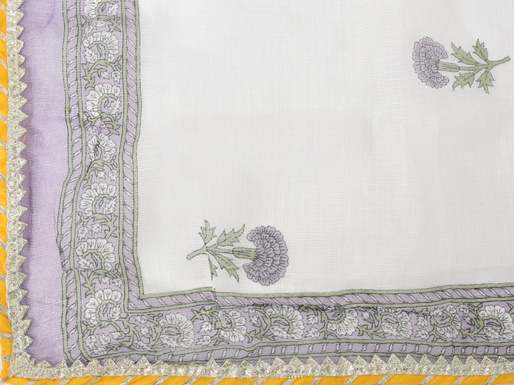 Neerus'S Off White Color Cotton Fabric Suit