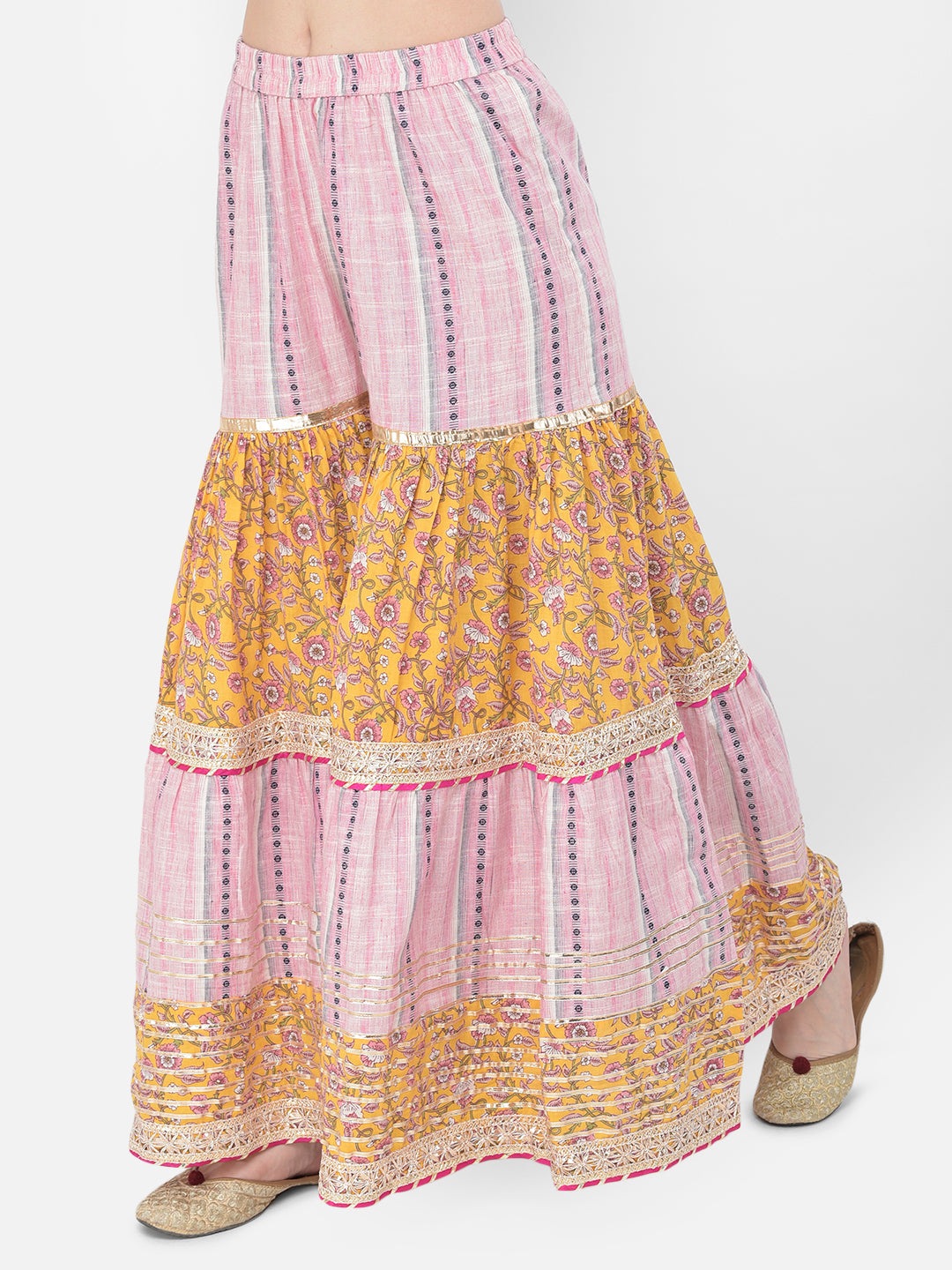 Neerus'S mustard color, cotton fabric suit
