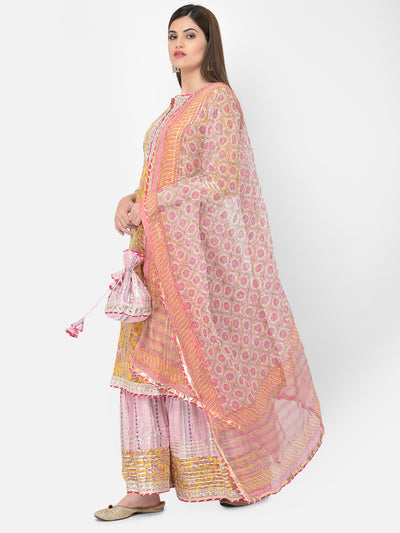 Neerus'S mustard color, cotton fabric suit