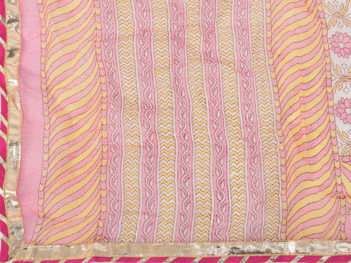 Neerus'S Mustard Color Cotton Fabric Suit