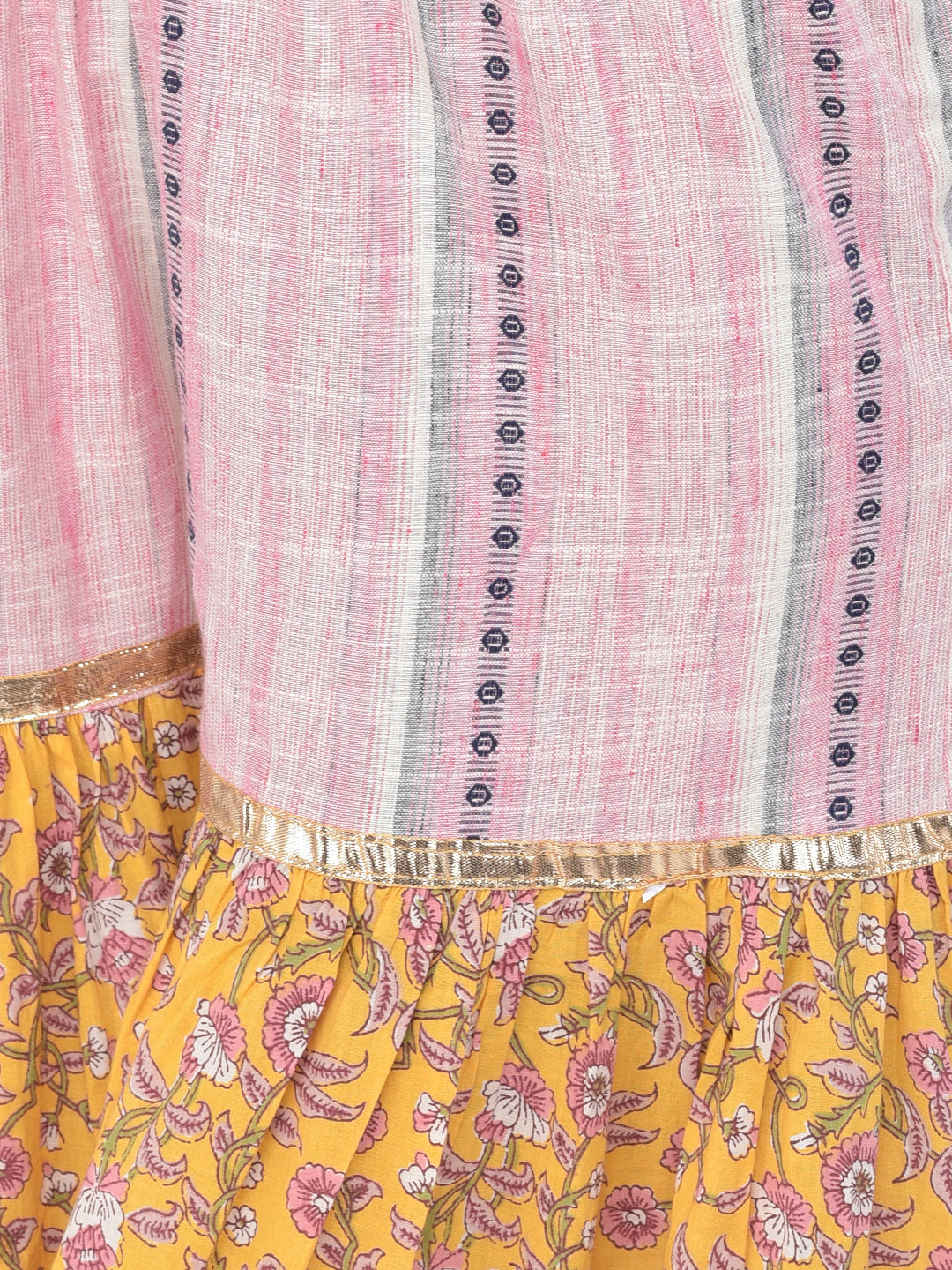 Neerus'S mustard color, cotton fabric suit