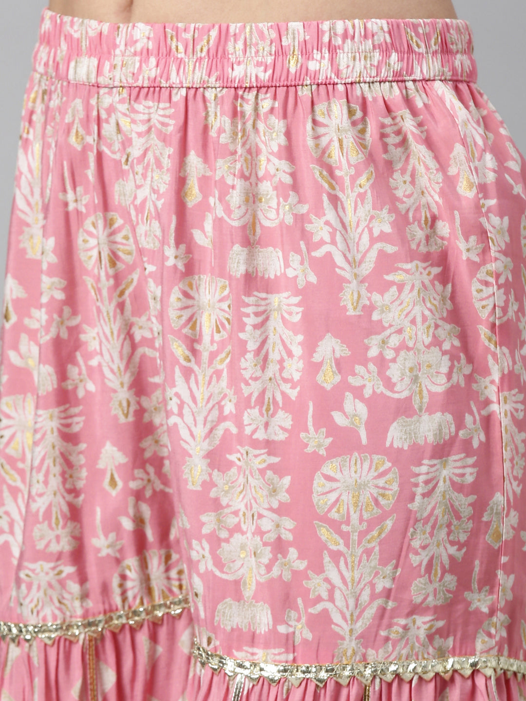 Neeru'S PINK color, Chanderi Silk fabric Kurta Sets With Dupatta