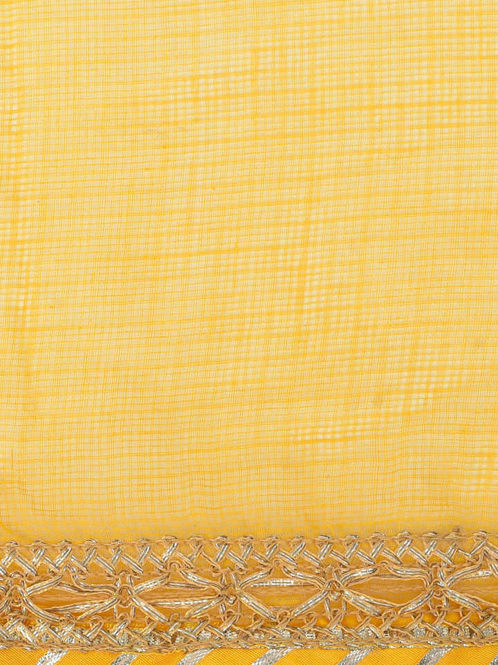 Neerus'S Rama Color Cotton Fabric Suit-Anarkali