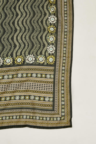 Neeru's Olive Color Chiken Fabric Kurta Set