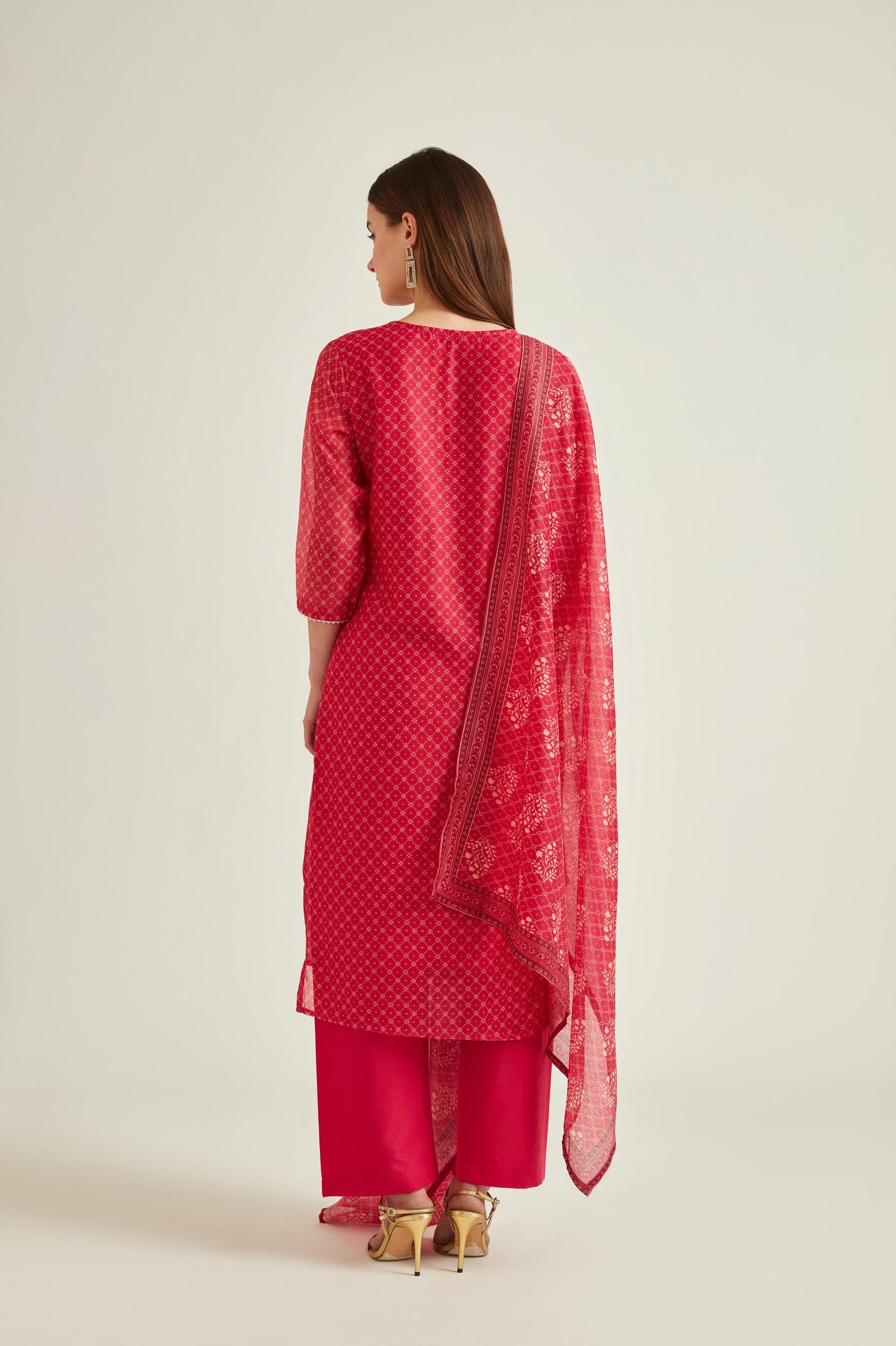 Neeru'S RANI Colour COTTON Fabric SUIT