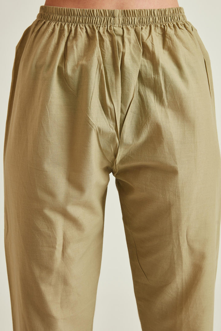 Neerus Beige Colour Chanderi Fabric Suit