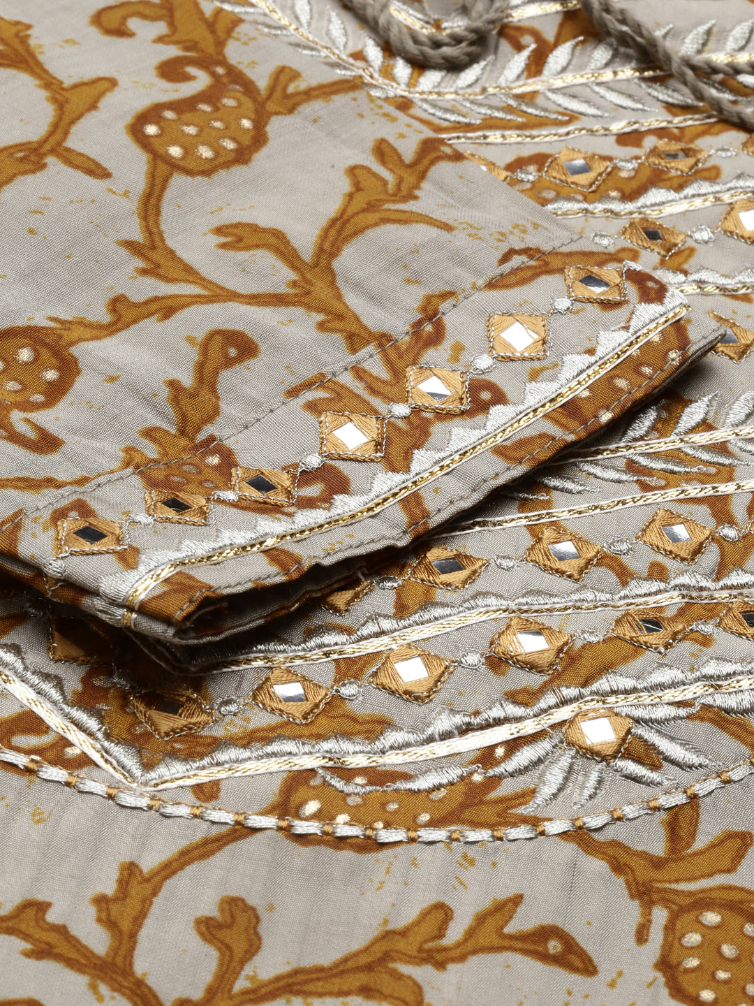 Neeru's Gold Color Model Fabric Kurta