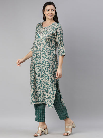 Neeru's Rama Color Model Fabric Kurta