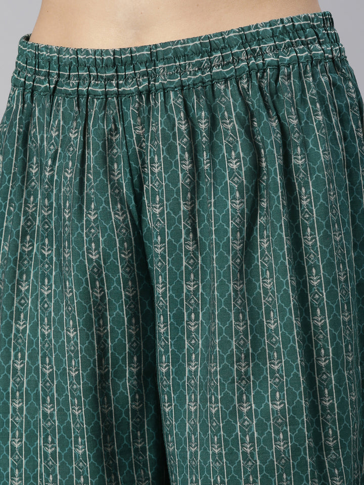 Neerus Green modal printed kurti - detail view 5
