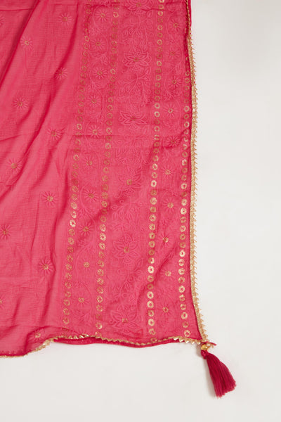 Neeru's Rani Color Cotton Fabric Suit Set
