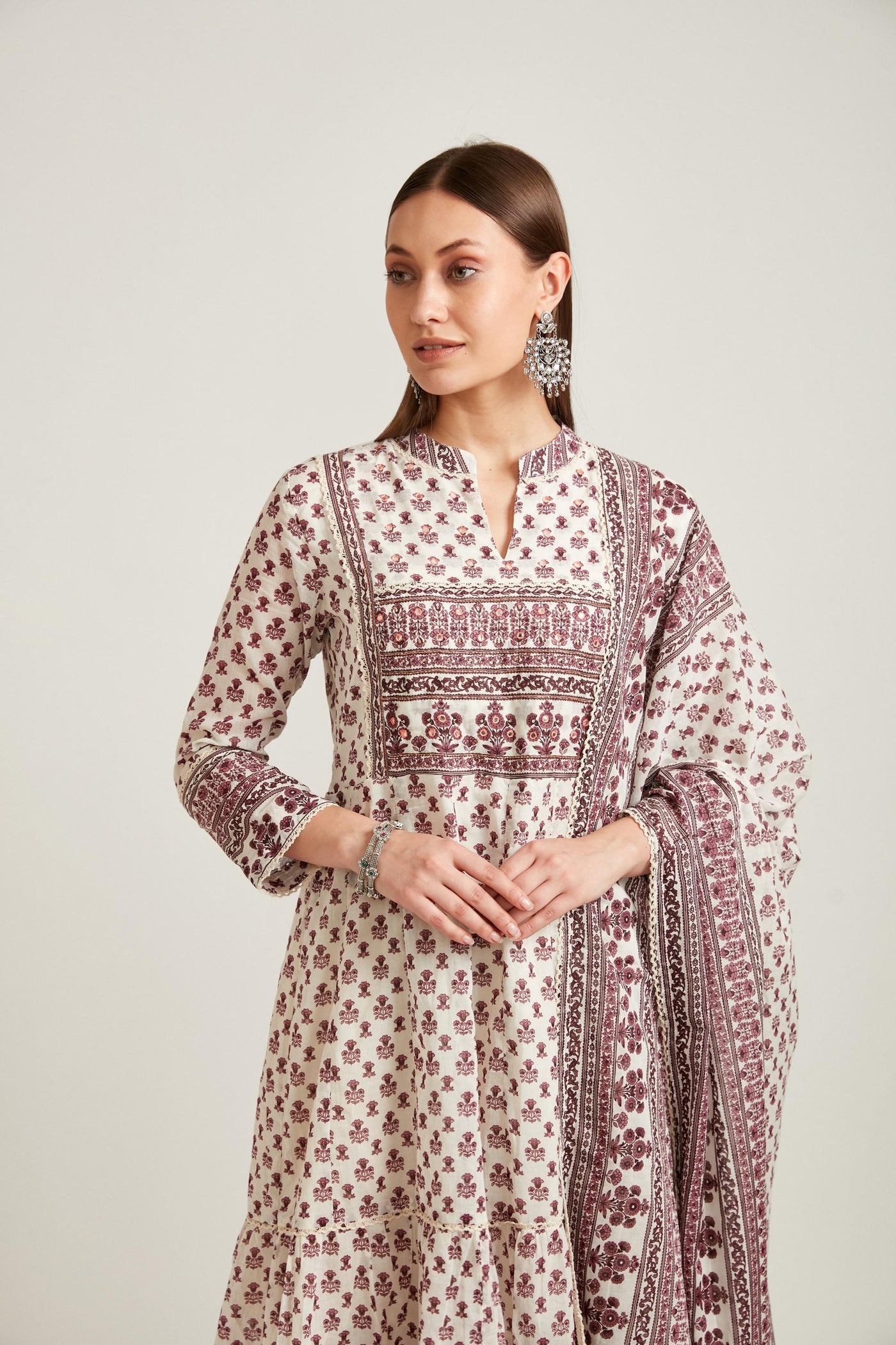 Neeru's Purple Color Cotton Fabric Salwar Kameez