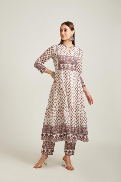 Neeru's Purple Color Cotton Fabric Salwar Kameez