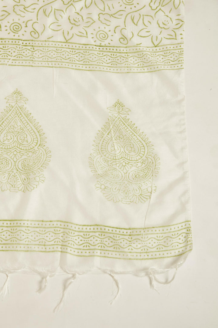 Neerus Pista Color Chanderi Fabric Kurta Set