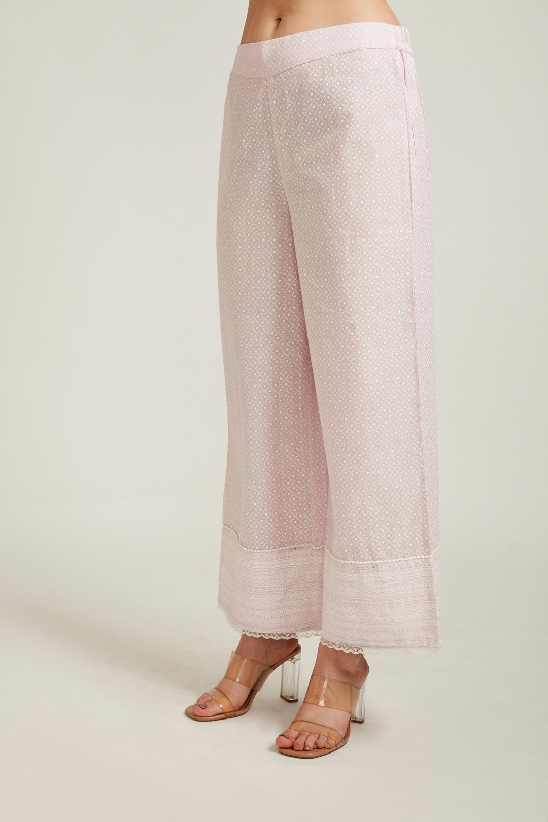 Neerus Pink Color Cotton Fabric Salwar Kameez