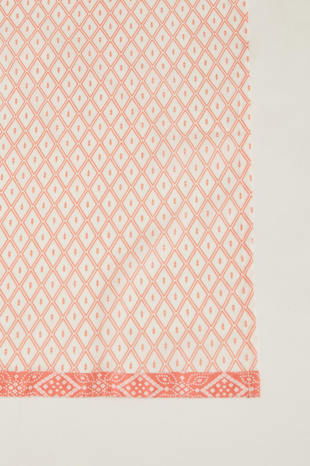 Neerus Pink viscose rayon printed kurta set - detail view 4