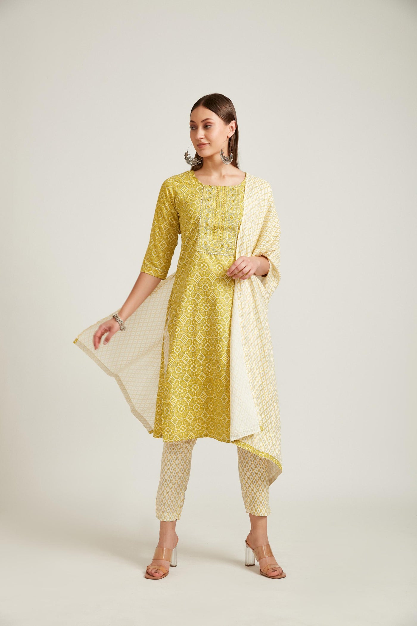 Neeru's M Green Color Rayon Fabric Salwar Kameez