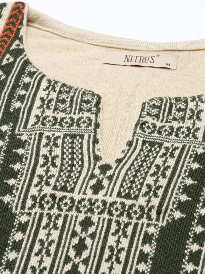 Neerus Ivory Color Winter Wear Kurtha