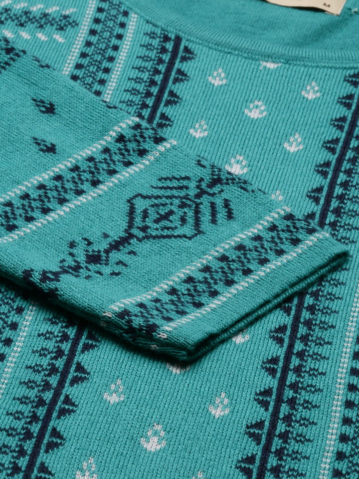 Neerus Light Green Color Winter Wear Kurtha