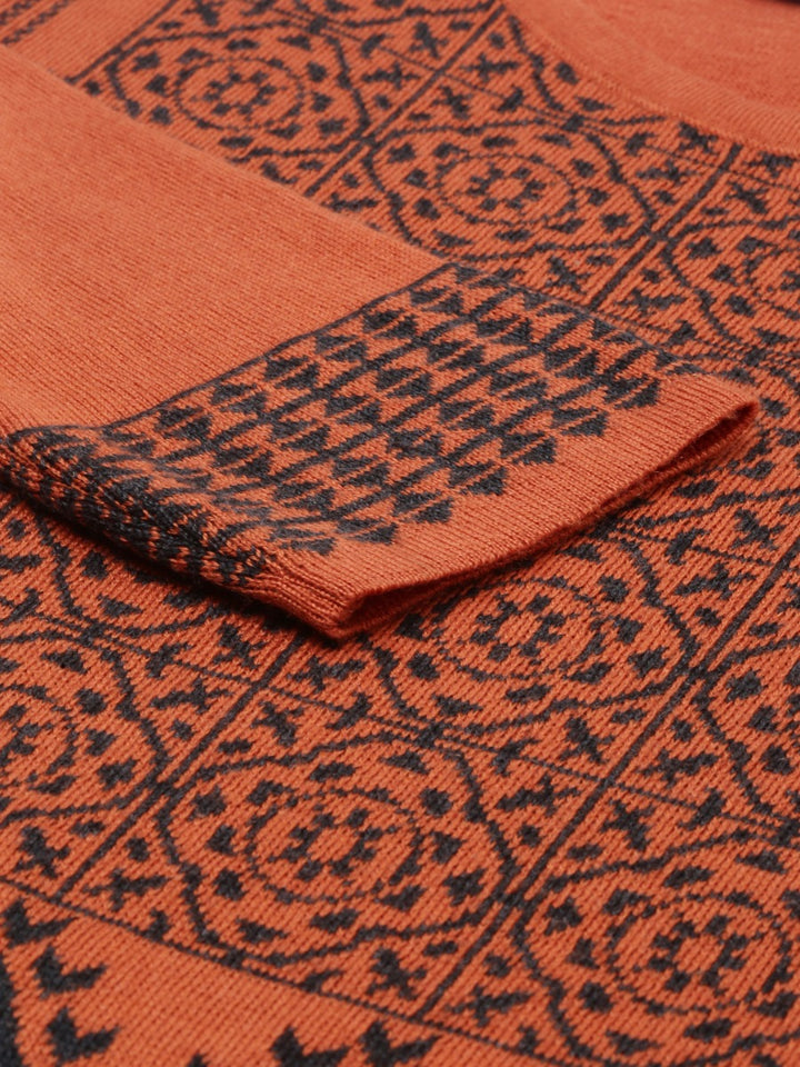 Neerus Rust Color Kurtha Winter Wear