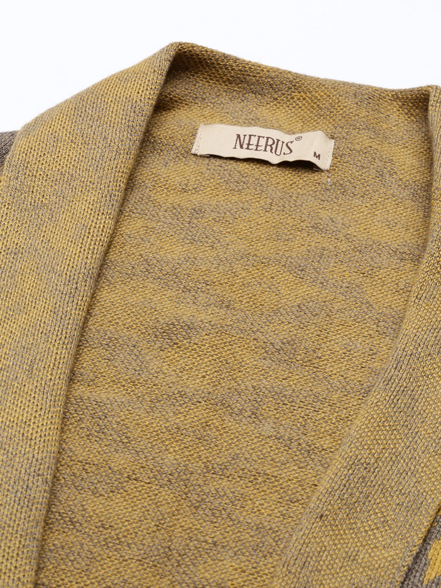 Neerus Olive Color Winter Wear Shrug
