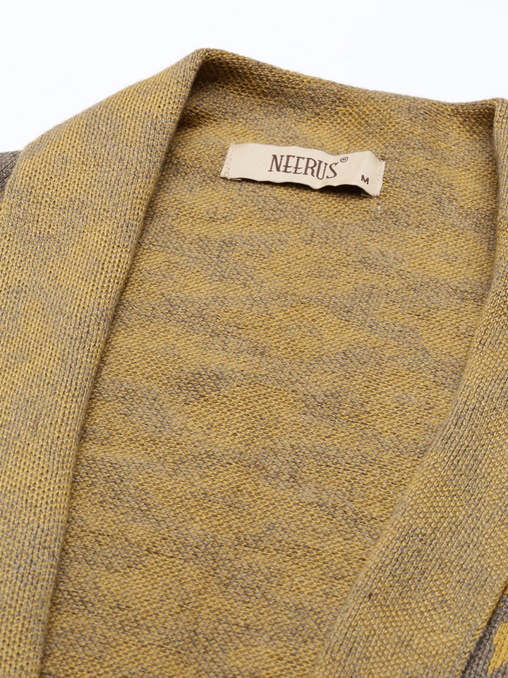 Neerus Olive Color Winter Wear Shrug